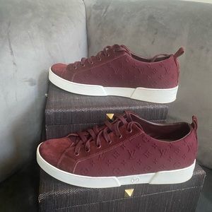 Louis Vuitton Burgundy Monogram Neoprene Suede